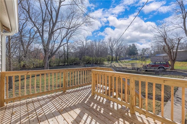 view of wooden deck