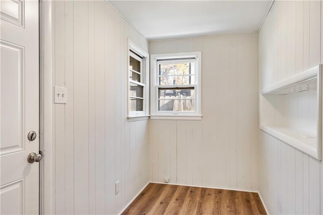 unfurnished room with wood-type flooring