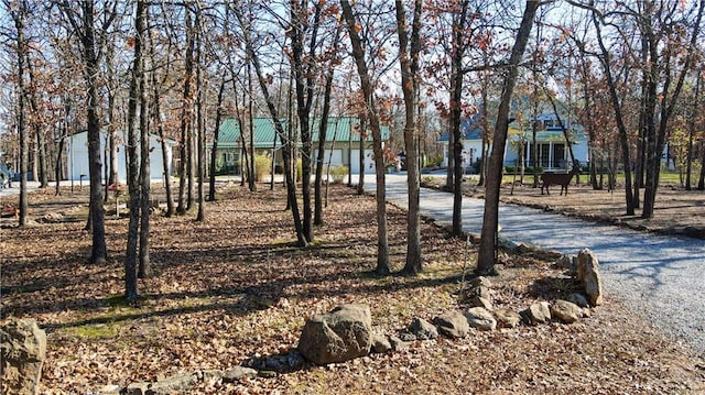 view of community with a garage