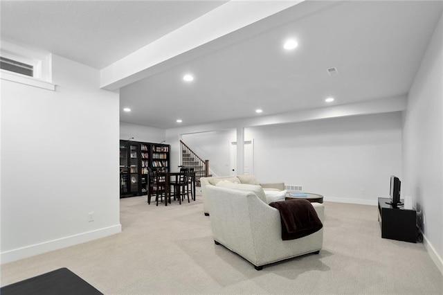 view of carpeted living room