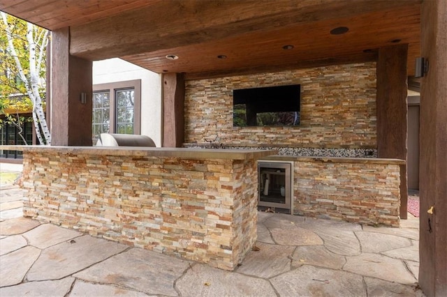 bar featuring wood ceiling