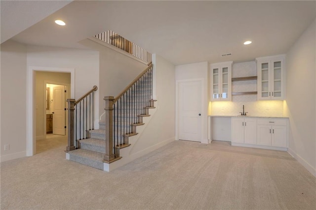 interior space with wet bar