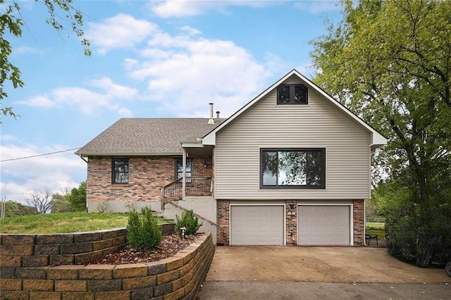 view of front of home featuring a garage