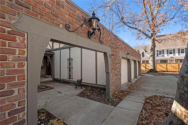 view of home's exterior featuring a garage