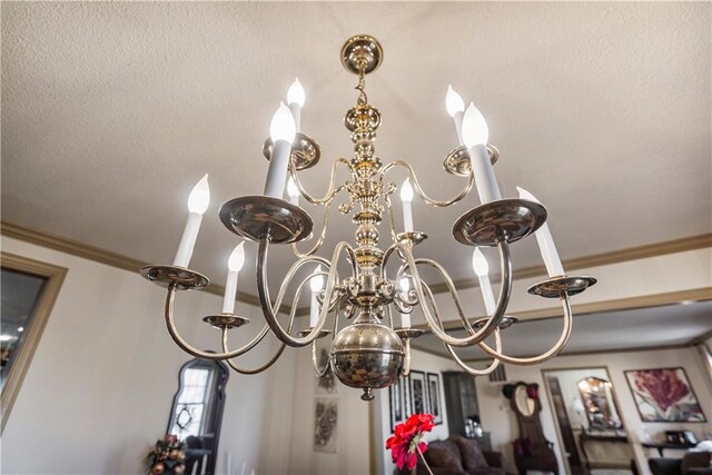 401 Taylor Rd, Independence, KS 67301 - detailed view of crown molding and a chandelier
