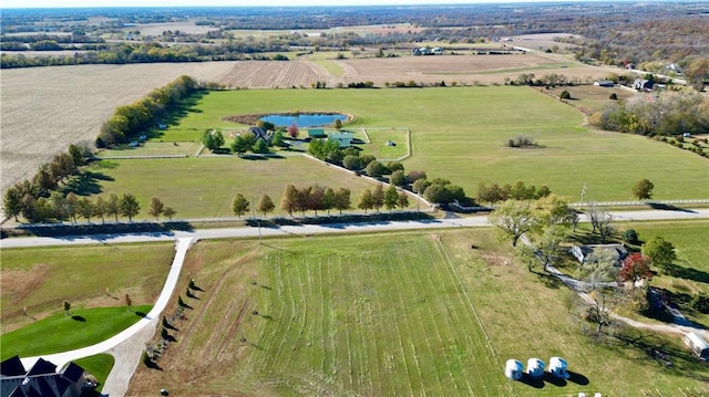 bird's eye view featuring a rural view