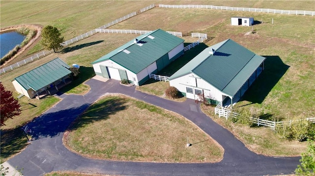 drone / aerial view featuring a rural view