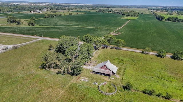 aerial view with a rural view