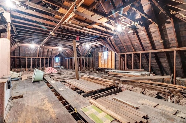 view of attic