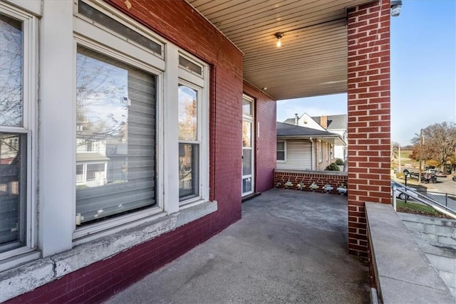 view of patio featuring covered porch