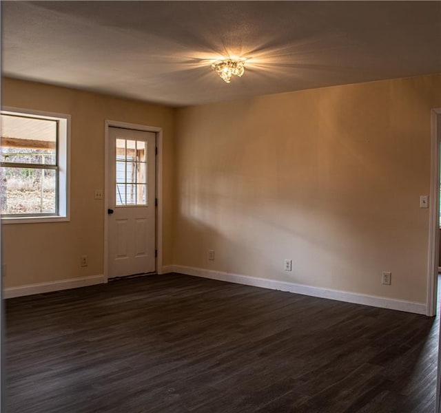 entryway featuring dark hardwood / wood-style flooring