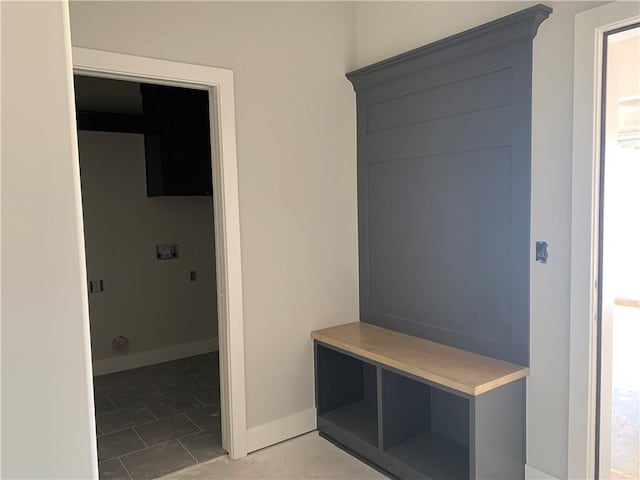 mudroom featuring baseboards