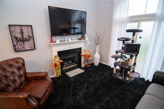 view of carpeted living room