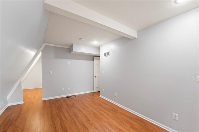 interior space with light hardwood / wood-style floors