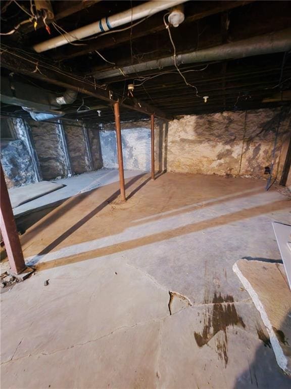 view of basement