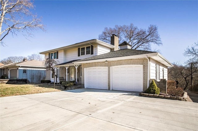 view of front of house featuring a garage