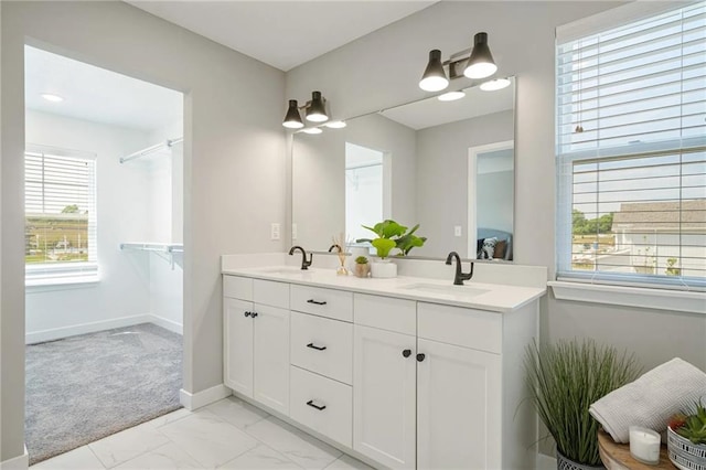 bathroom featuring vanity