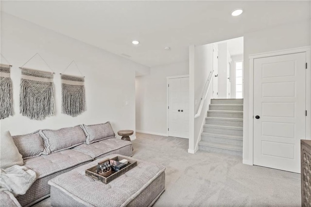 view of carpeted living room