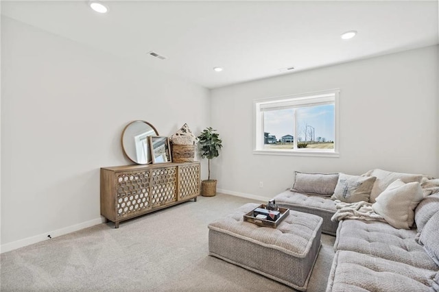 view of carpeted living room