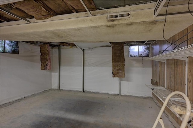 view of basement