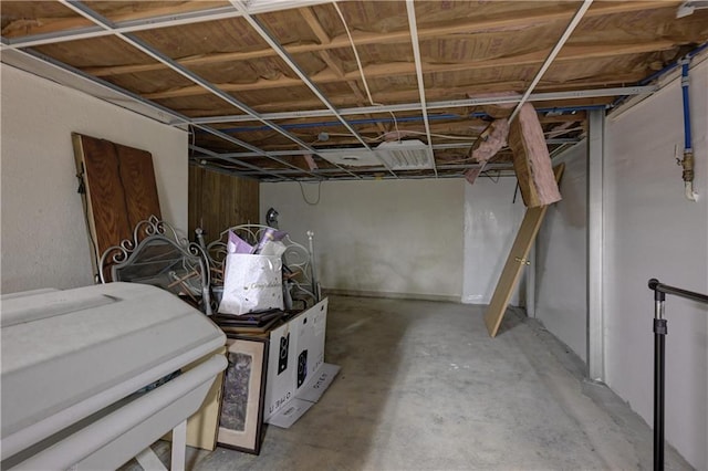 view of basement