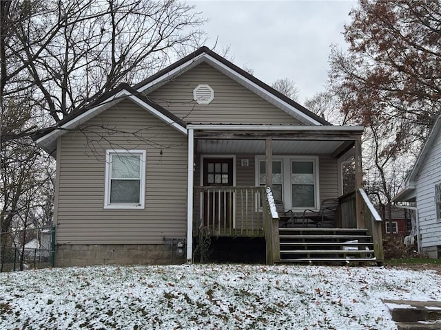 bungalow-style house with a porch