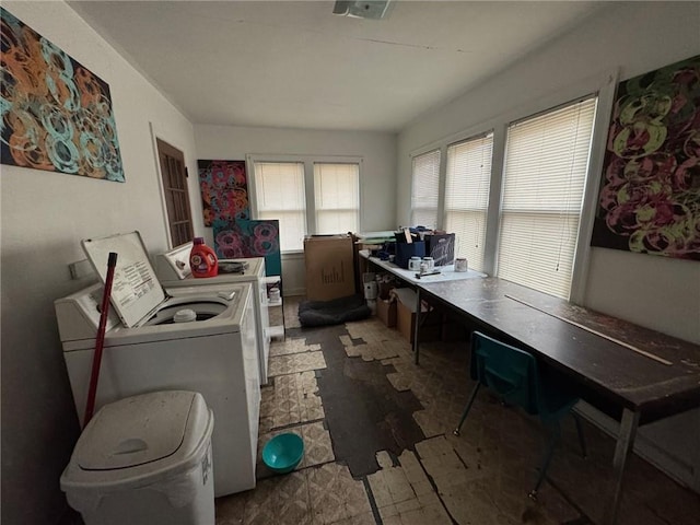 laundry area featuring washer and dryer