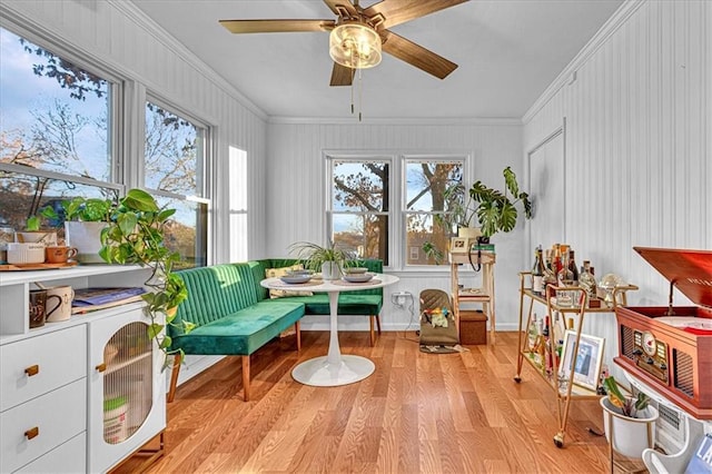 sunroom featuring breakfast area