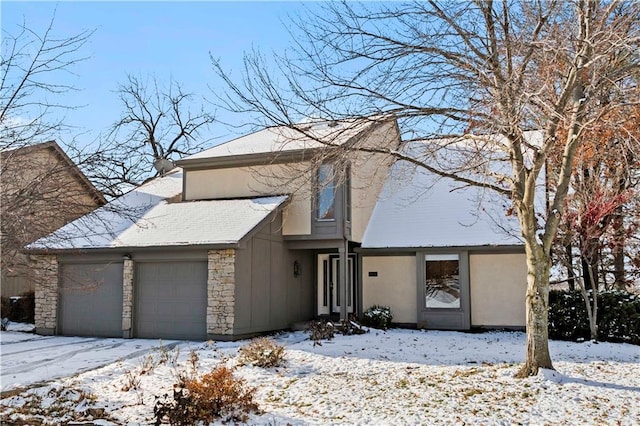 view of property with a garage