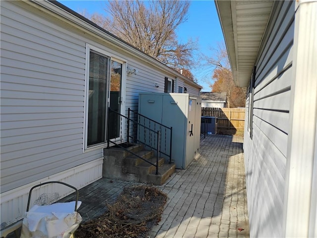 wooden deck featuring a patio