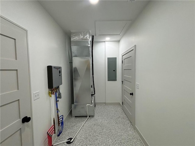 corridor with electric panel