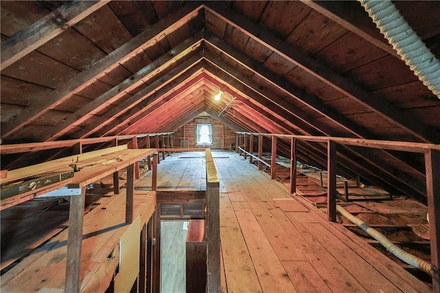 view of attic