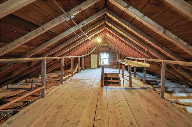 view of attic