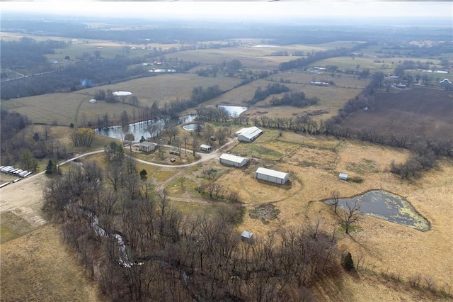 drone / aerial view featuring a rural view