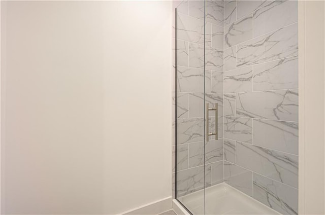 2150 NW Scenic View Dr, Riverside, MO 64150 - bathroom with a shower stall and baseboards
