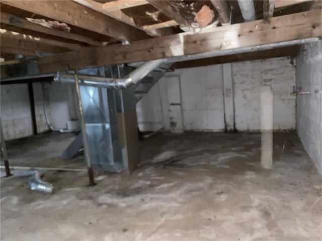 view of basement