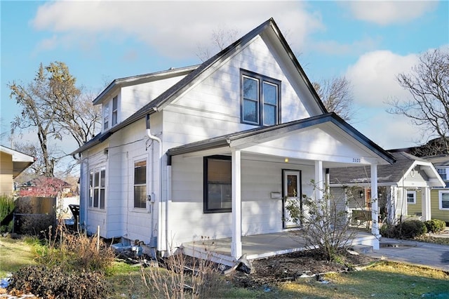 bungalow featuring a porch