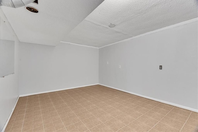 additional living space featuring a textured ceiling