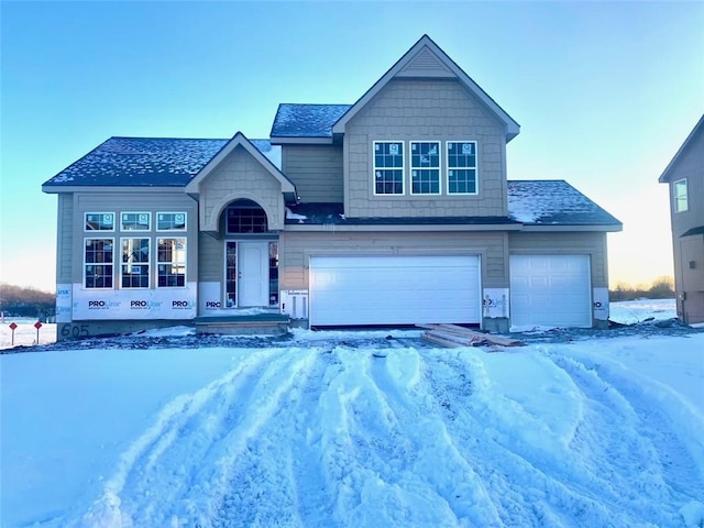 view of front of house featuring a garage