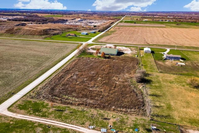 bird's eye view featuring a rural view