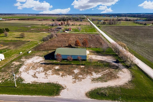 drone / aerial view with a rural view