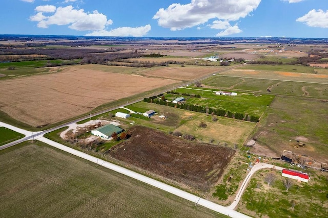 aerial view with a rural view