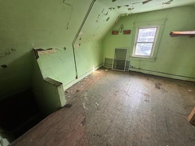 bonus room with lofted ceiling