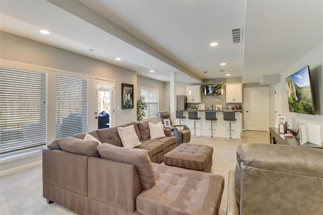 view of carpeted living room