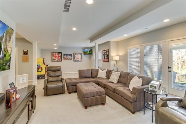 view of carpeted living room