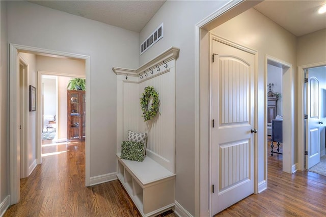 mudroom featuring hardwood / wood-style floors