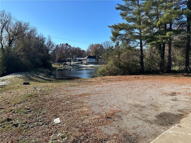 view of yard featuring a water view