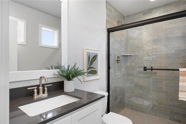 1516 NW 106th St, Kansas City, MO 64155 - bathroom with toilet, vanity, and a stall shower