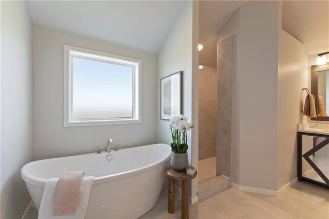 1516 NW 106th St, Kansas City, MO 64155 - full bathroom with walk in shower and a soaking tub