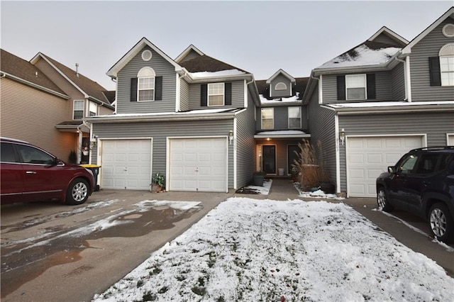 view of property with a garage